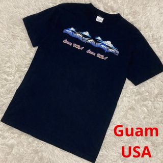 GUAM USA グアム　ドルフィン　イルカ　Tシャツ　メンズ　L    良品(Tシャツ/カットソー(半袖/袖なし))