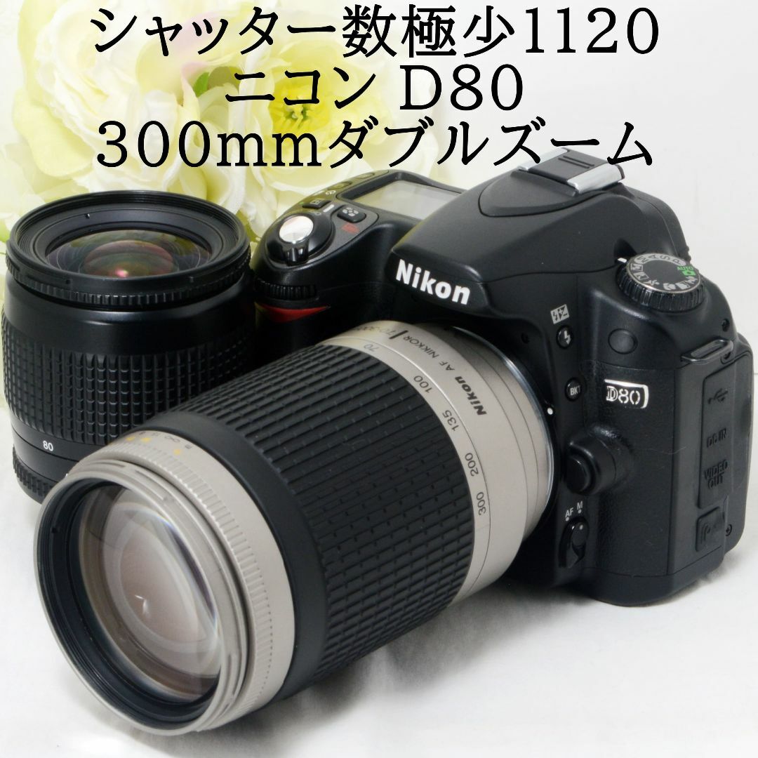 購入銀座 ☆ショット数1120☆Nikon ニコン D80 300mmダブルズーム