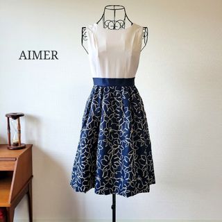 エメ(AIMER)のwawp様おまとめ AIMERテープフラワーワンピース  ofuon ワンピース(ひざ丈ワンピース)