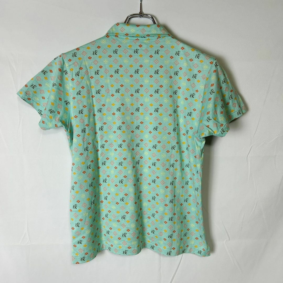 EVISU(エビス)の日本製 EVISU GOLF エヴィス ゴルフ 家紋 モノグラム ポロシャツ 2 レディースのトップス(ポロシャツ)の商品写真