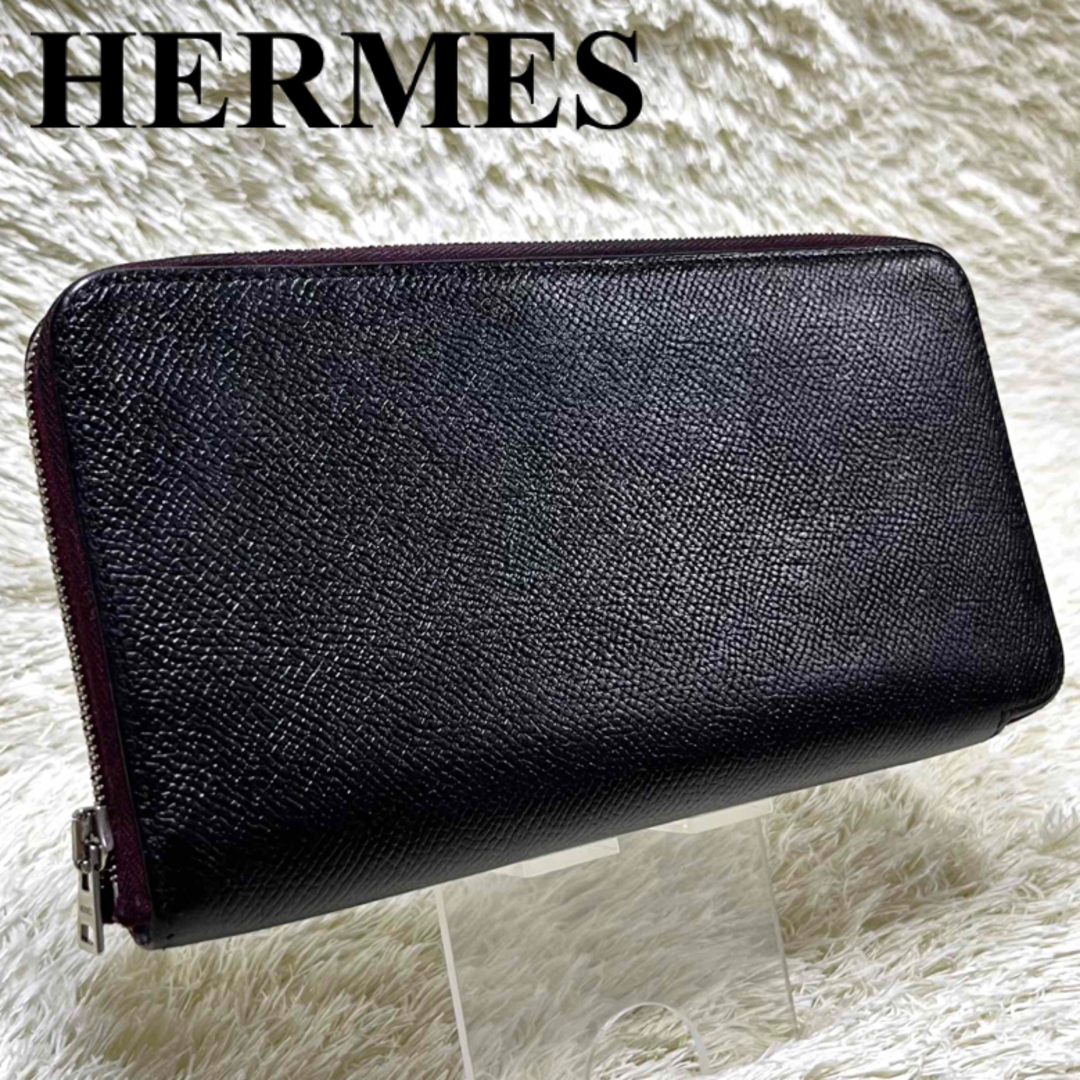 エルメス HERMES 長財布 アザップロングシルクインブラック - 財布