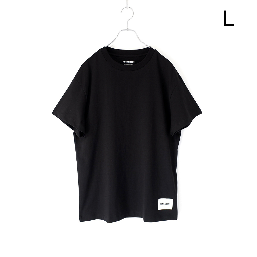 Jil Sander(ジルサンダー)の新品正規品 jil sander + メンズ 3パック Tシャツ ブラック L メンズのトップス(Tシャツ/カットソー(半袖/袖なし))の商品写真