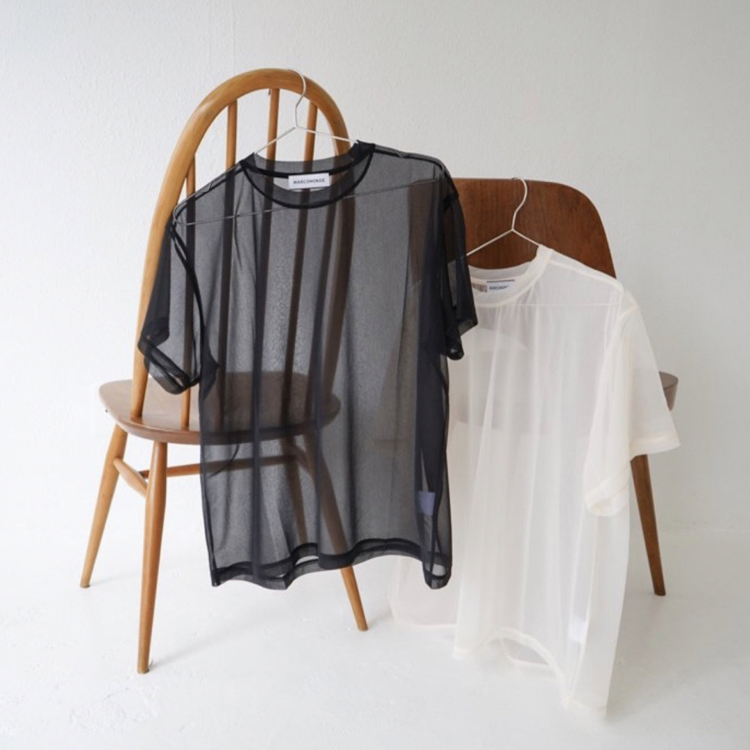 MARCOMONDE sheer T Shirts ホワイトホワイトサイズ