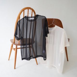 MARCOMONDE sheer T Shirts ホワイト