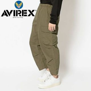 アヴィレックス(AVIREX)の新品 アヴィレックス バギーフィット イージーカーゴパンツ S‐M相当 緑系(ワークパンツ/カーゴパンツ)