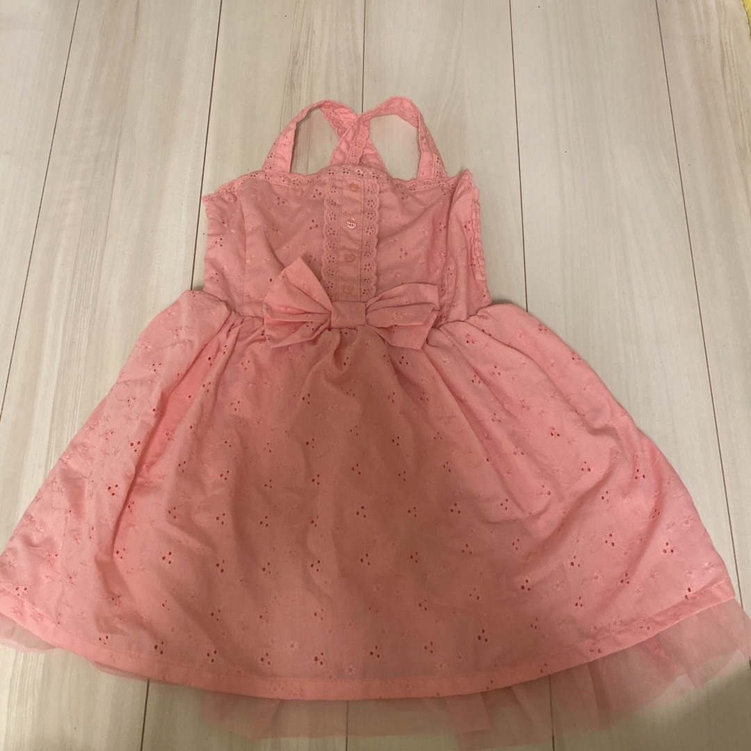 ピンク　ワンピース　レース キッズ/ベビー/マタニティのキッズ服女の子用(90cm~)(ワンピース)の商品写真