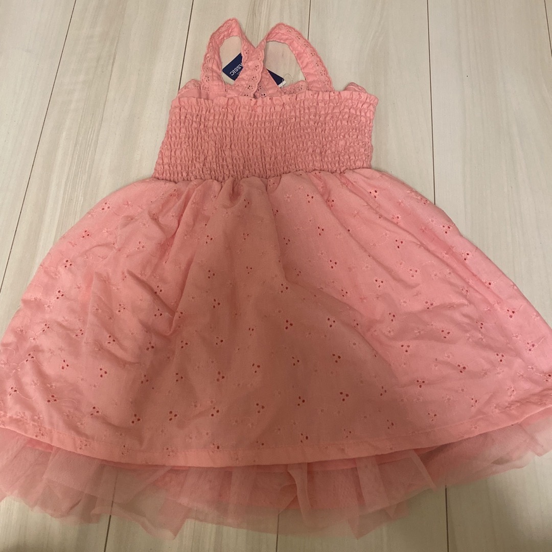 ピンク　ワンピース　レース キッズ/ベビー/マタニティのキッズ服女の子用(90cm~)(ワンピース)の商品写真