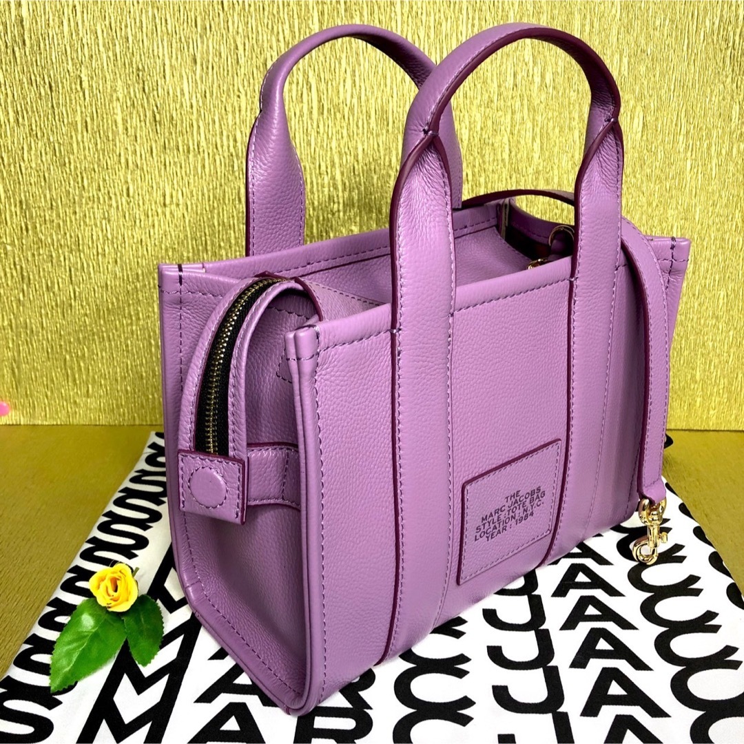 MARK JACOBS ミニトートバッグ レザー パープル 【新品】-