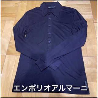 エンポリオアルマーニ(Emporio Armani)のエンポリオアルマーニ　ポロシャツ長袖薄手未使用品Sサイズ(ポロシャツ)