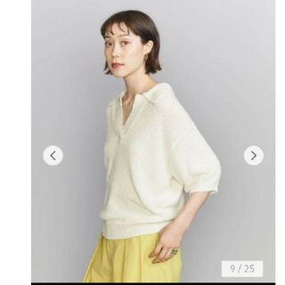 ビューティアンドユースユナイテッドアローズ(BEAUTY&YOUTH UNITED ARROWS)のBEAUTY&YOUTH コットンナイロンヤーンスキッパーニット(カットソー(半袖/袖なし))