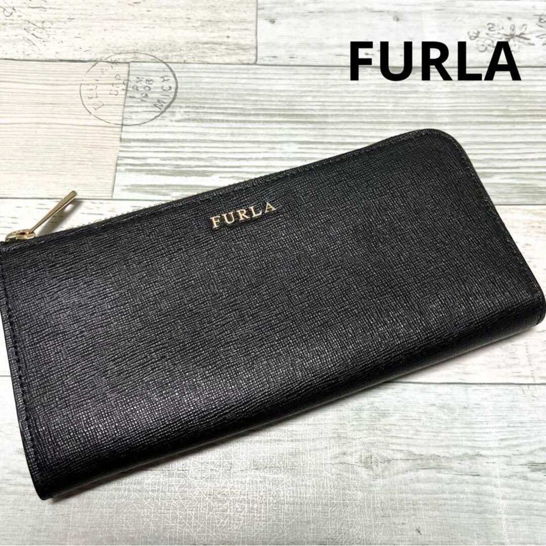 フルラ FURLA 財布 長財布 L字ファスナー ブラック レディース サイフ