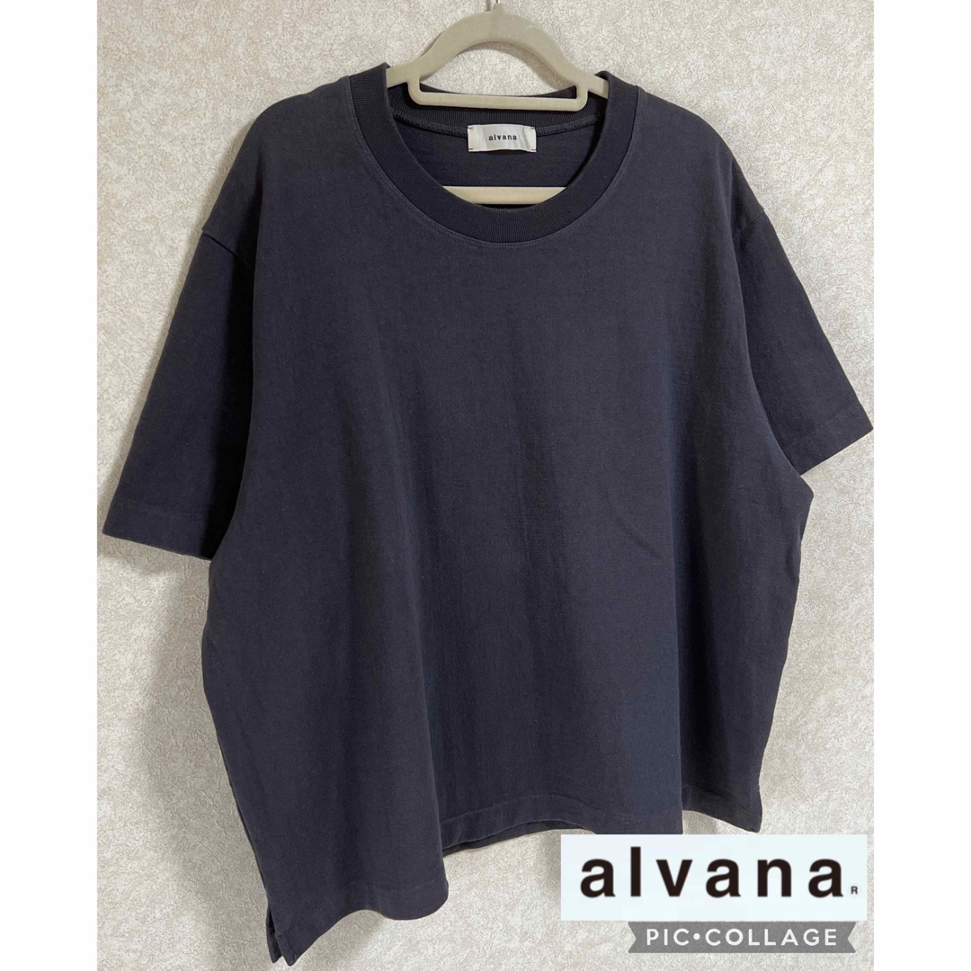 alvana(アルヴァナ)のalvana  アルヴァナ　Tシャツ　カットソー　トップス　レディース　黒 レディースのトップス(Tシャツ(半袖/袖なし))の商品写真