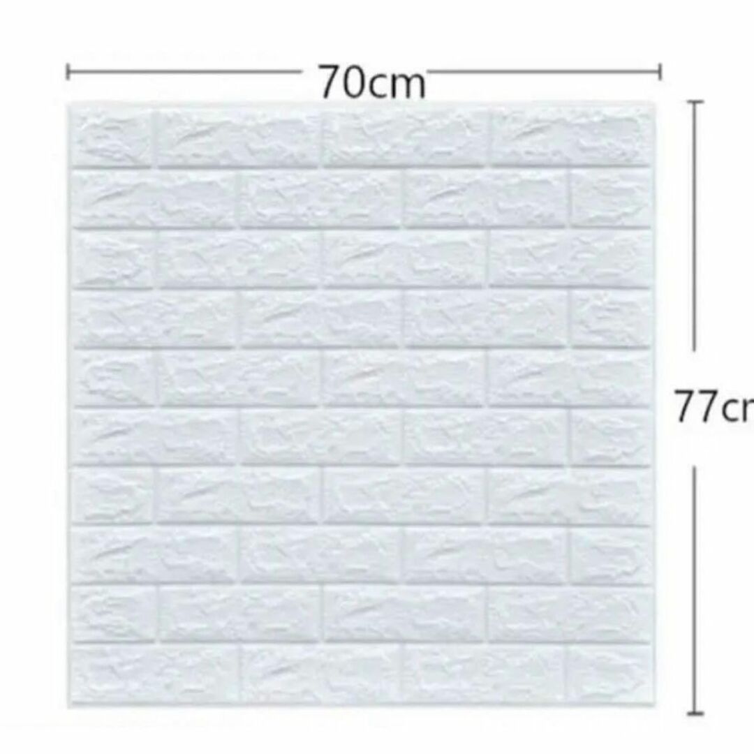 30枚セット 3D壁紙 DIYレンガ調壁紙シール ホワイト レンガ調壁紙 2