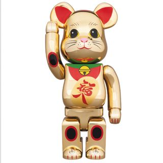 メディコムトイ(MEDICOM TOY)のBE@RBRICK 招き猫 金メッキ 福入 400％　 ベアブリック(その他)