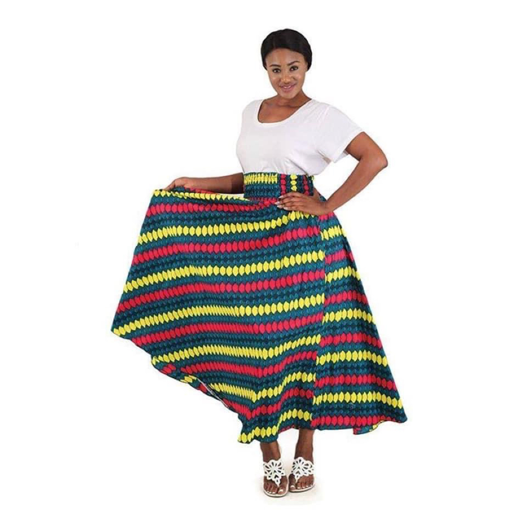B級品SALE Made in Kenya  アフリカンプリント　スカート