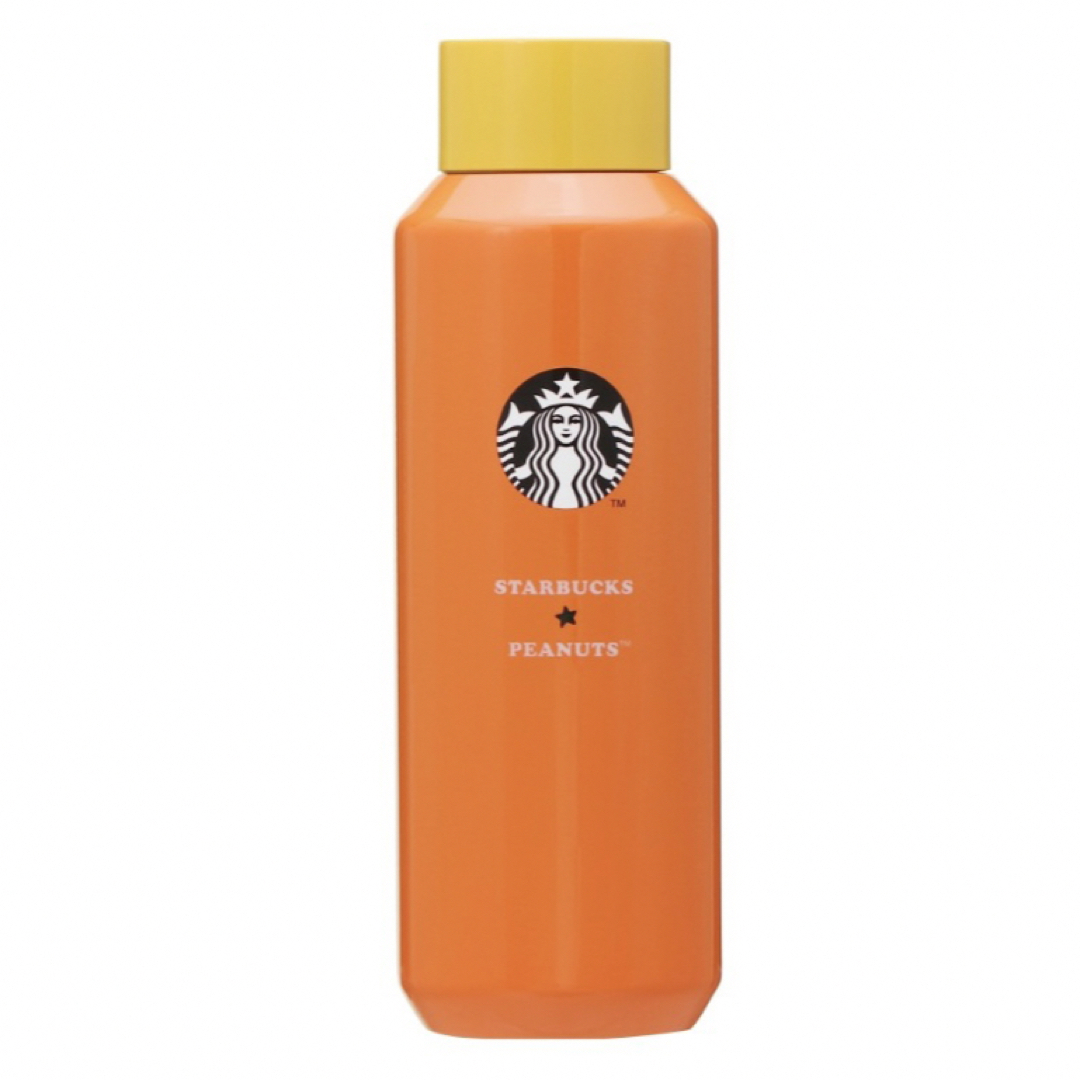 Starbucks Coffee(スターバックスコーヒー)のスターバックス　ステンレスボトル オレンジ PEANUTS  473ml インテリア/住まい/日用品のキッチン/食器(容器)の商品写真