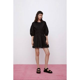 ザラ(ZARA)の【即日発送！】【ZARA】マッチングレーストリム ワンピース(ミニワンピース)