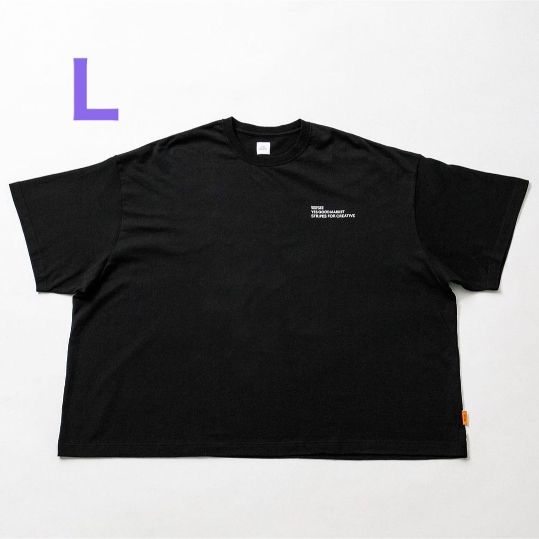 Lサイズ SEE SEE SUPER BIG FLAT TEE Tシャツブラックサイズ
