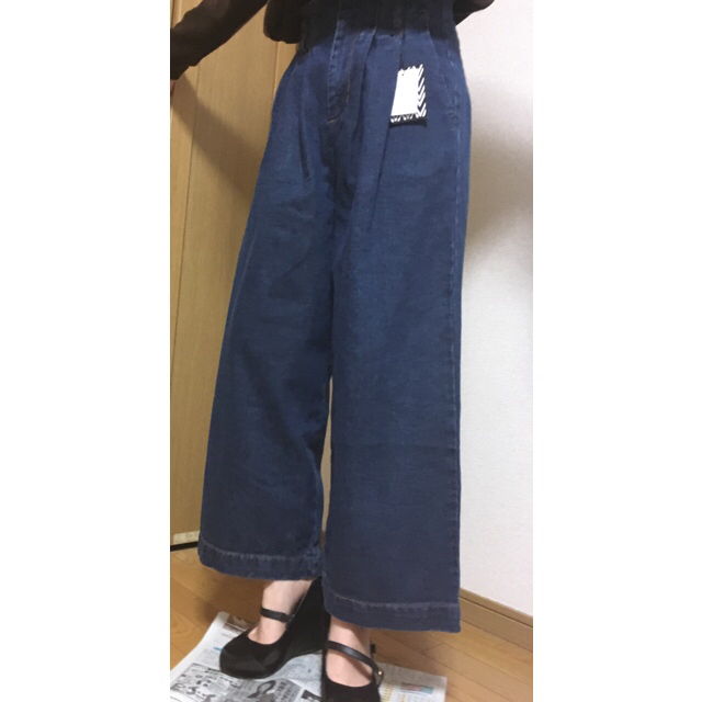 ANAP(アナップ)のワイドパンツ デニムパンツ 新品 デニム ハイウエスト ANAP パンツ レディースのパンツ(デニム/ジーンズ)の商品写真