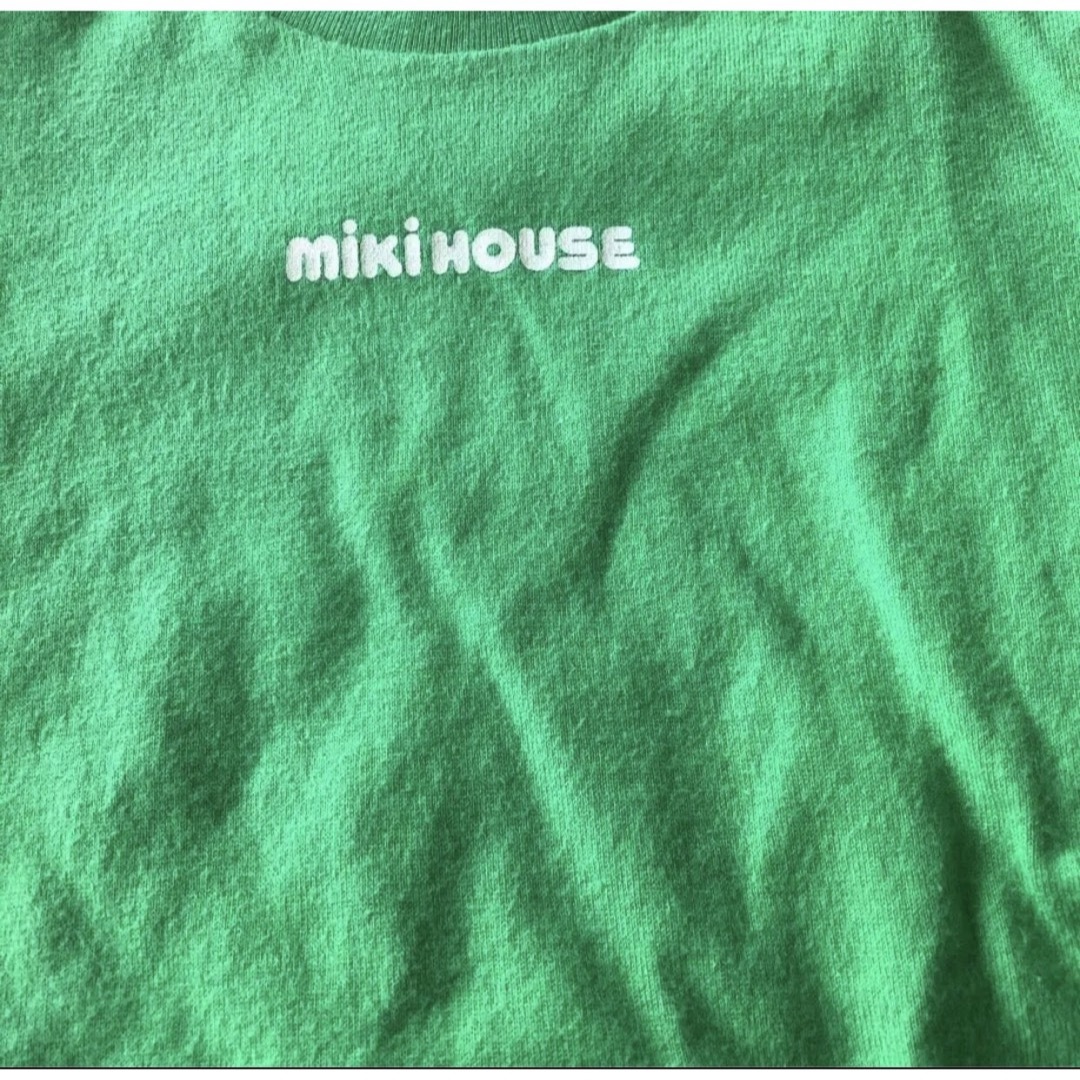 mikihouse(ミキハウス)のmiki HOUSE オリジナルTシャツ グリーン　100サイズ　   キッズ/ベビー/マタニティのキッズ服男の子用(90cm~)(Tシャツ/カットソー)の商品写真