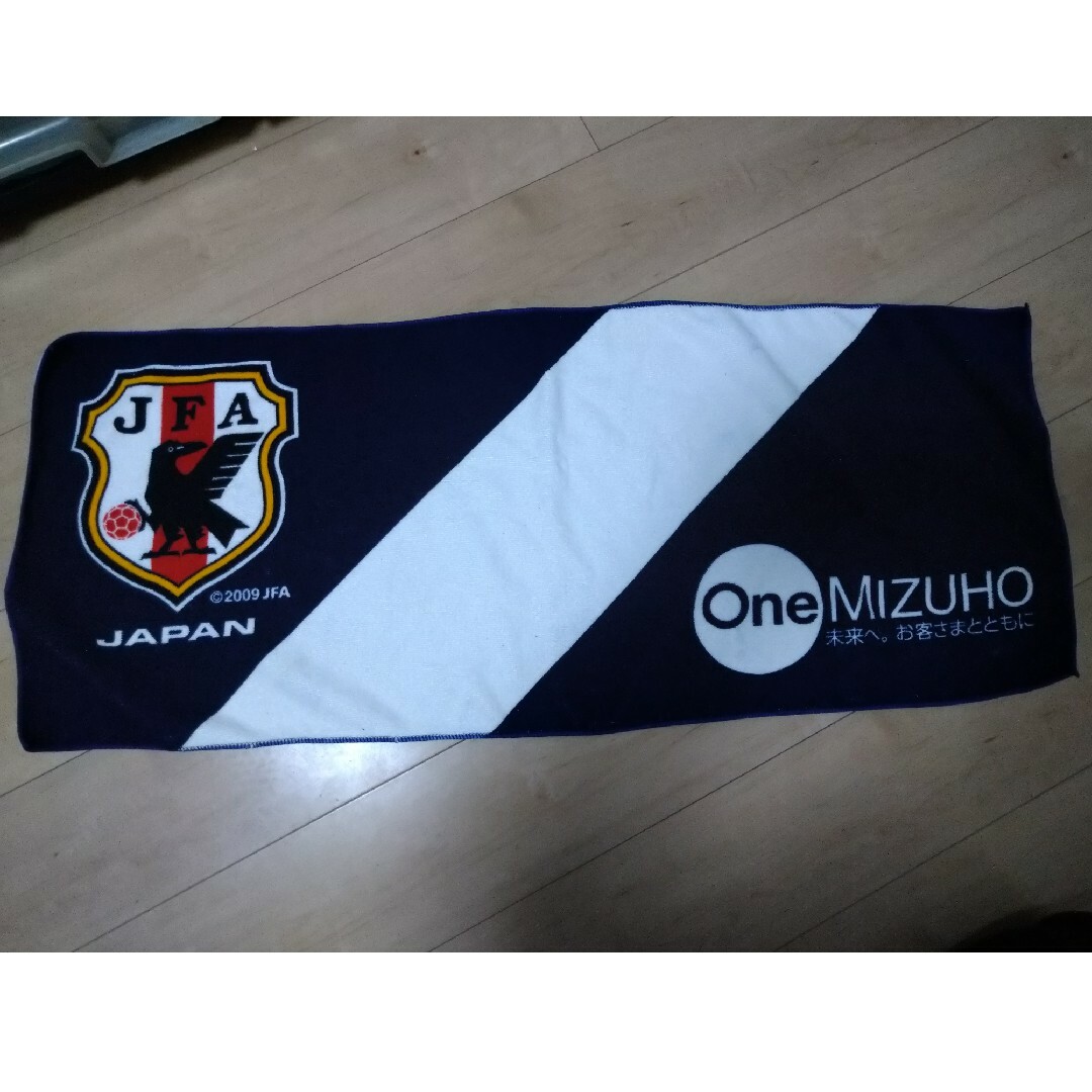 JFA みずほFG 協賛記念タオル スポーツ/アウトドアのサッカー/フットサル(記念品/関連グッズ)の商品写真