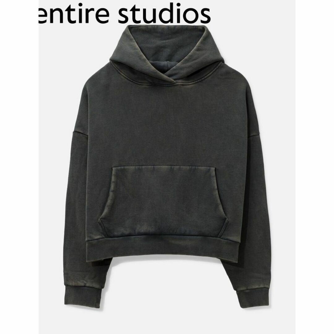 entire studios washed black パーカー L