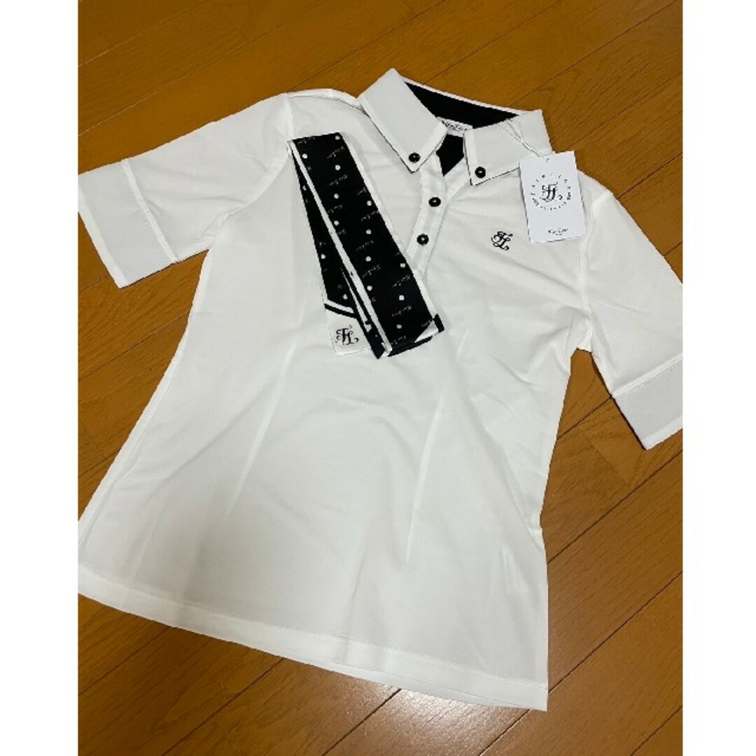 フェアライアー 韓国 ゴルフウェア fair liar スカーフ付きポロシャツ 