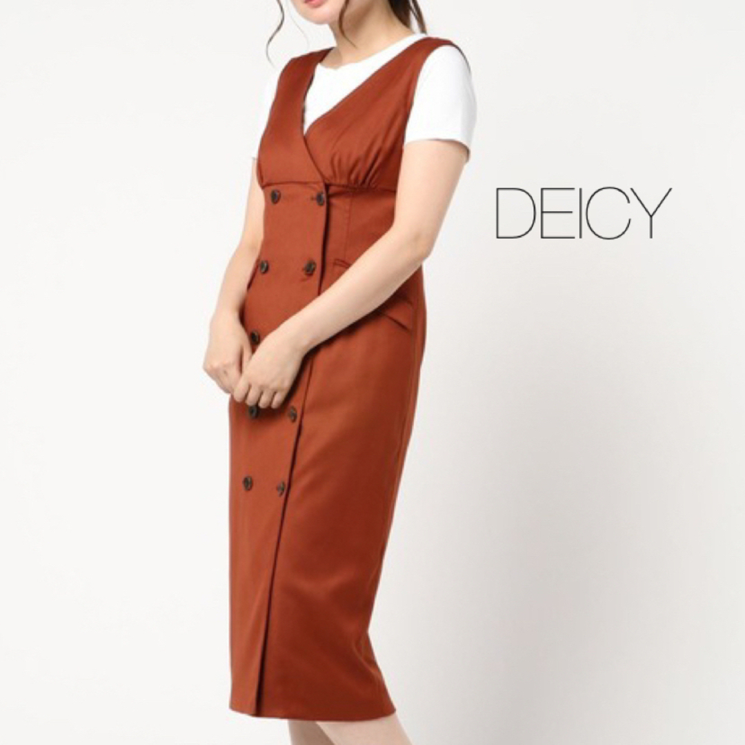 deicy(デイシー)のダブルボタンジャンパースカート レディースのワンピース(ひざ丈ワンピース)の商品写真