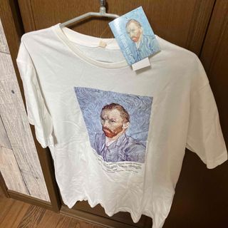 イオン(AEON)の新品　未使用　ゴッホ自画像　白Tシャツ(Tシャツ/カットソー(半袖/袖なし))