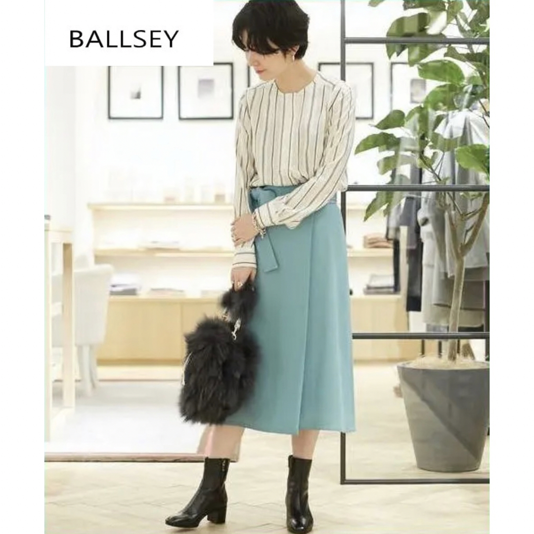 BALLSEY ボールジィ　ポリエステルベルテッドラップスカート Mサイズ