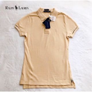 ポロラルフローレン(POLO RALPH LAUREN)の新品　RALPH LAUREN ラルフローレン　ベージュ　ビーズ　ポロシャツ　S(ポロシャツ)