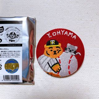 ハンシンタイガース(阪神タイガース)の阪神タイガース MUZIK TIGER コラボ  刺繍 缶バッジ 大山選手(スポーツ選手)