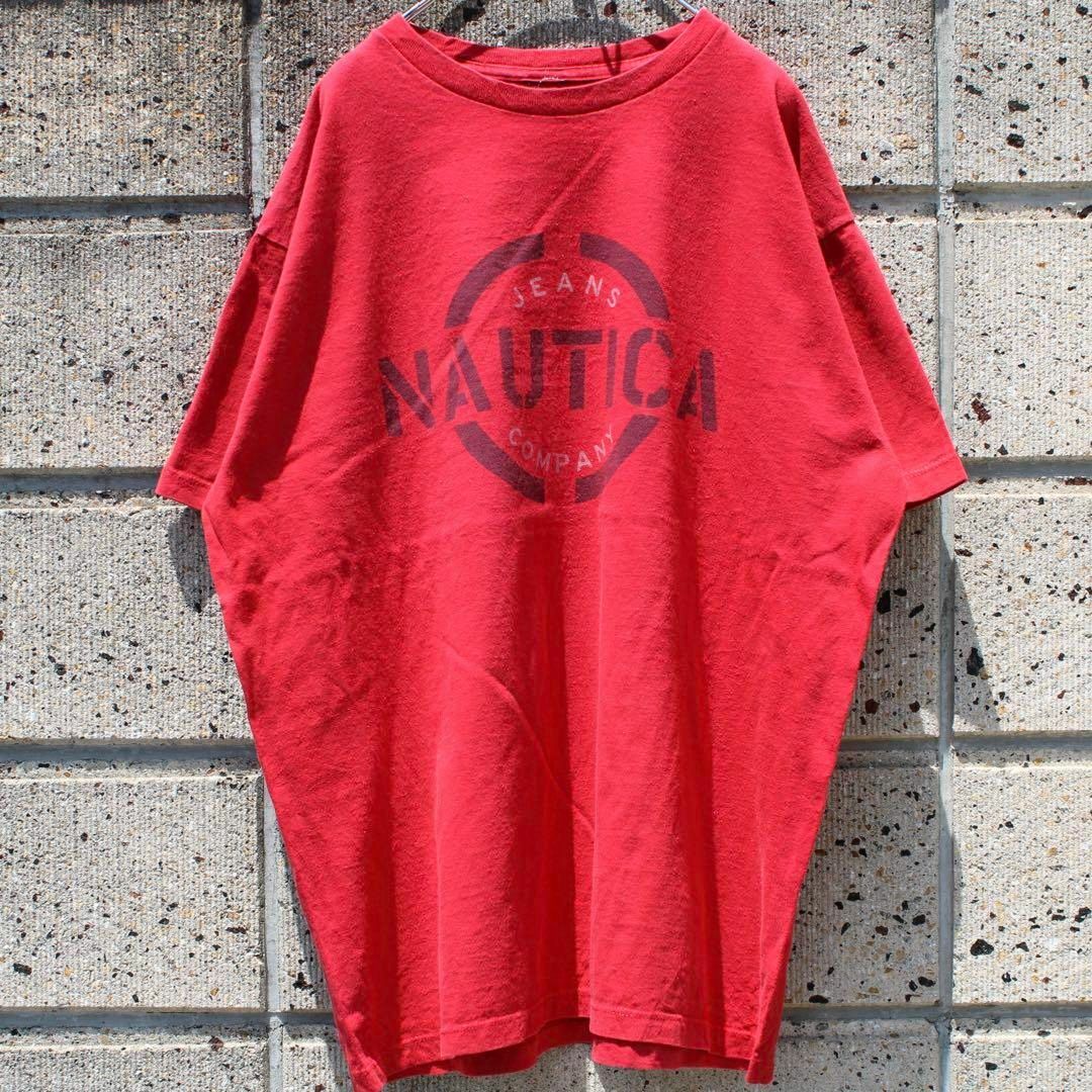 NAUTICA(ノーティカ)のNAUTICA JEANS ビッグロゴマーク XLサイズ程 古着 Tシャツ メンズのトップス(Tシャツ/カットソー(半袖/袖なし))の商品写真