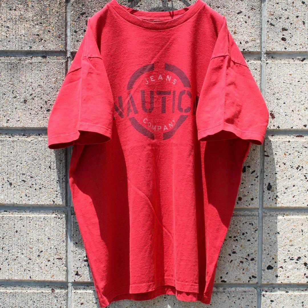 NAUTICA(ノーティカ)のNAUTICA JEANS ビッグロゴマーク XLサイズ程 古着 Tシャツ メンズのトップス(Tシャツ/カットソー(半袖/袖なし))の商品写真