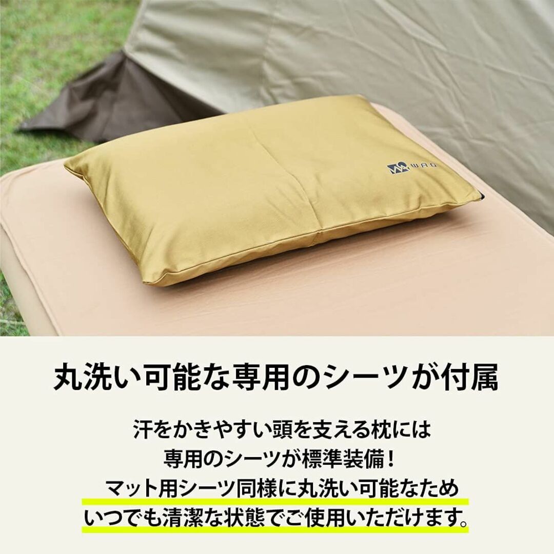 【色: オリーブ】WAQ RELAXING CAMP PILLOW waq-rc 1