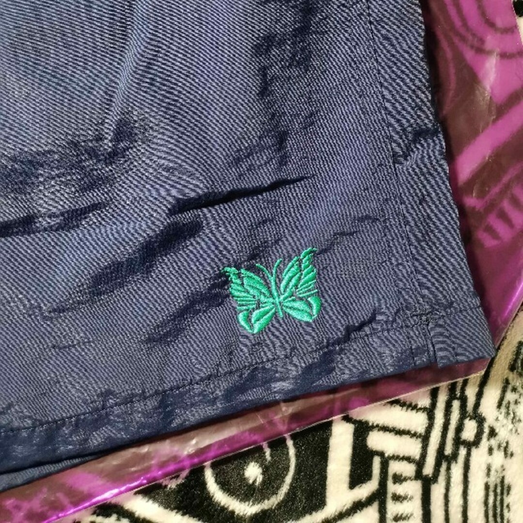 ソルボワ 新品 BEAMS × NEEDLES SWIM SHORTS ネイビー L
