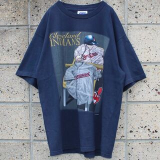 Cleveland INDIANS 90s 旧ロゴ多々 XLサイズ Tシャツ