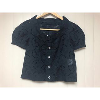 ジュンコシマダ(JUNKO SHIMADA)の49 AV.  ジュンコ シマダ　花柄刺繍レース ちょうちん袖ブラウス(40)(シャツ/ブラウス(半袖/袖なし))