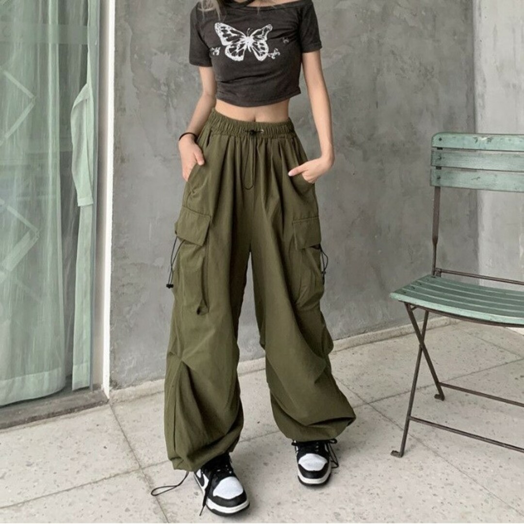 レディース カーゴパンツ 韓国 XL ワークパンツ 作業着 ダンス メンズ 夏の通販 by N パンツ XL メンズカジュアルパンツ カーゴパンツ 韓国