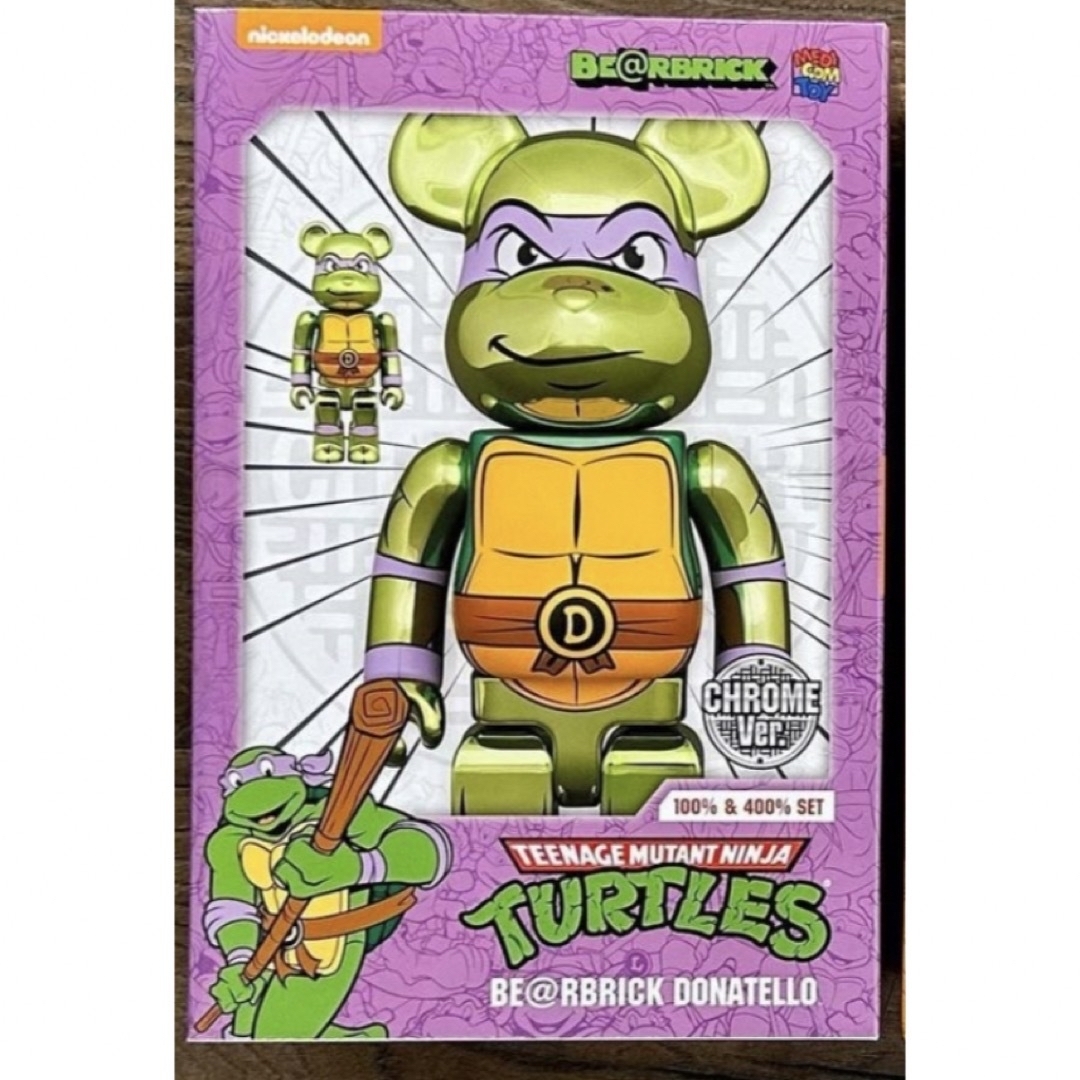 BE@RBRICK DONATELLO CHROME Ver.100％&400％