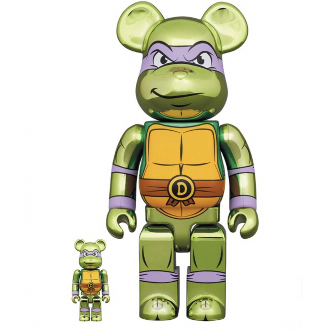 BE@RBRICK DONATELLO CHROME Ver.100％&400％DONATELLO