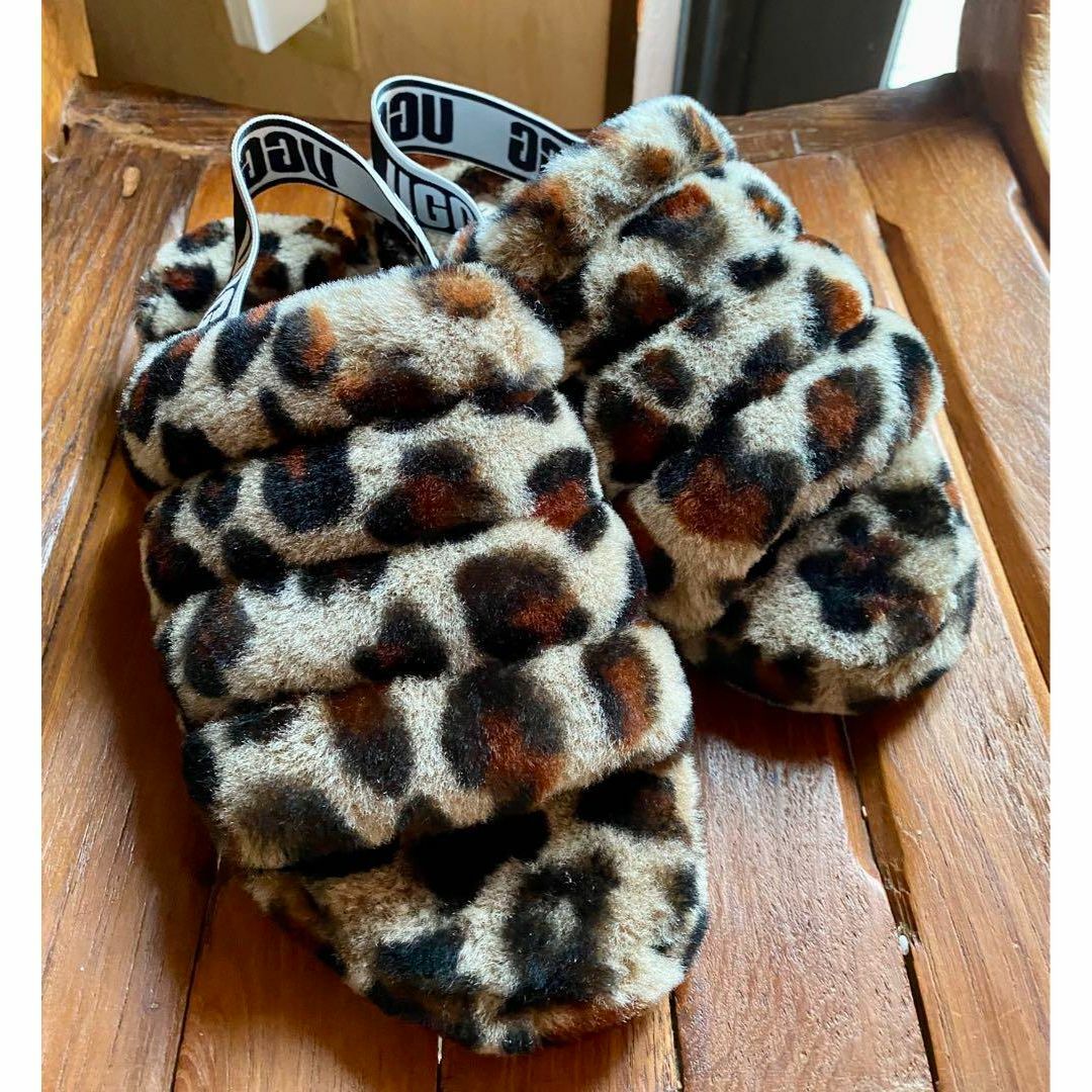 激レア・入手困難✨④新品✨25cm✨UGG✨FLUFF YEAH✨レオパ柄 - サンダル