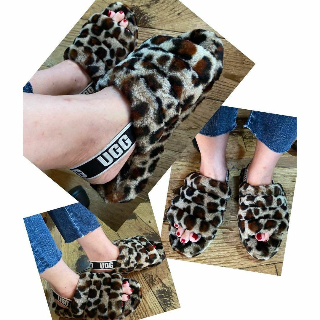 激レア・入手困難✨④新品✨25cm✨UGG✨FLUFF YEAH✨レオパ柄 - サンダル