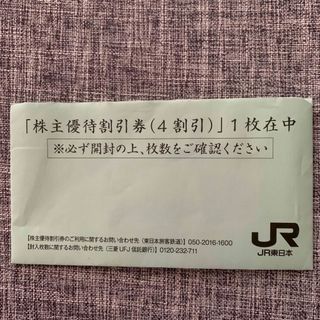 ジェイアール(JR)のJR東日本　株主優待4割引券(その他)