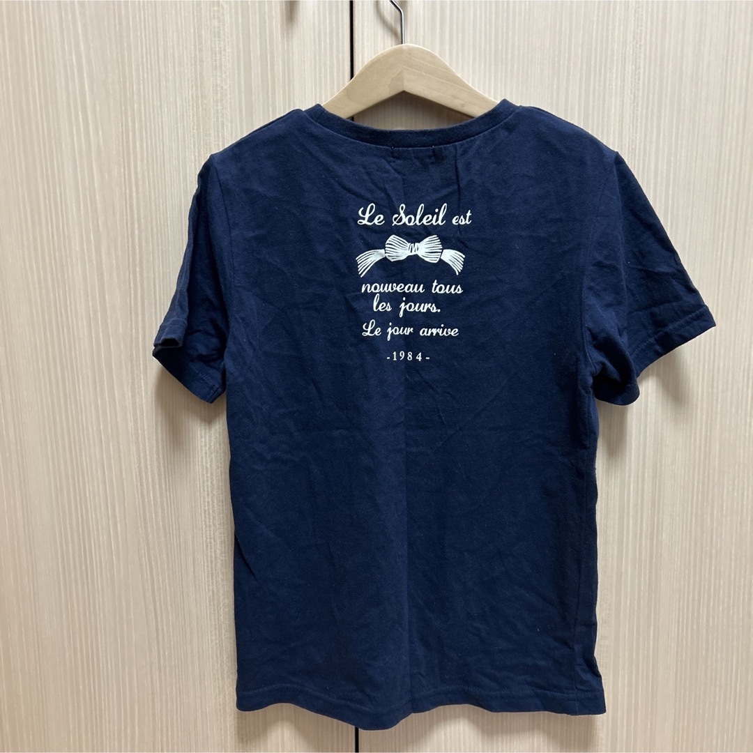3can4on - 3can4on ☆ 半袖Tシャツ ネイビー バックプリント サイズ140