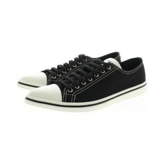 プラダ(PRADA)のPRADA プラダ スニーカー UK8(26.5cm位) 黒x白 【古着】【中古】(スニーカー)