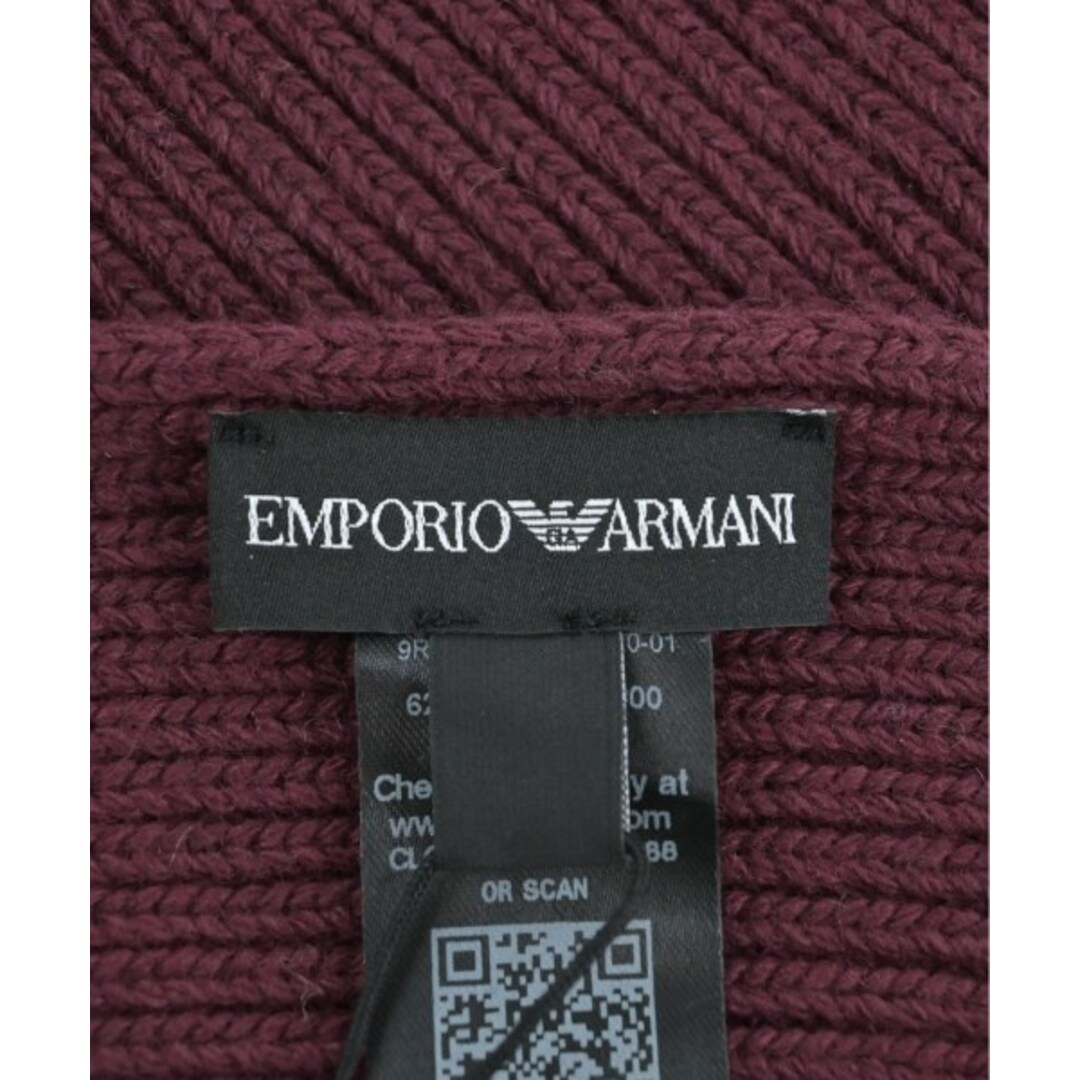 EMPORIO ARMANI マフラー - 赤xグレー(総柄)
