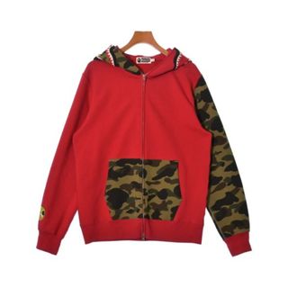 アベイシングエイプ(A BATHING APE)のA BATHING APE アベイシングエイプ パーカー XL 赤 【古着】【中古】(パーカー)