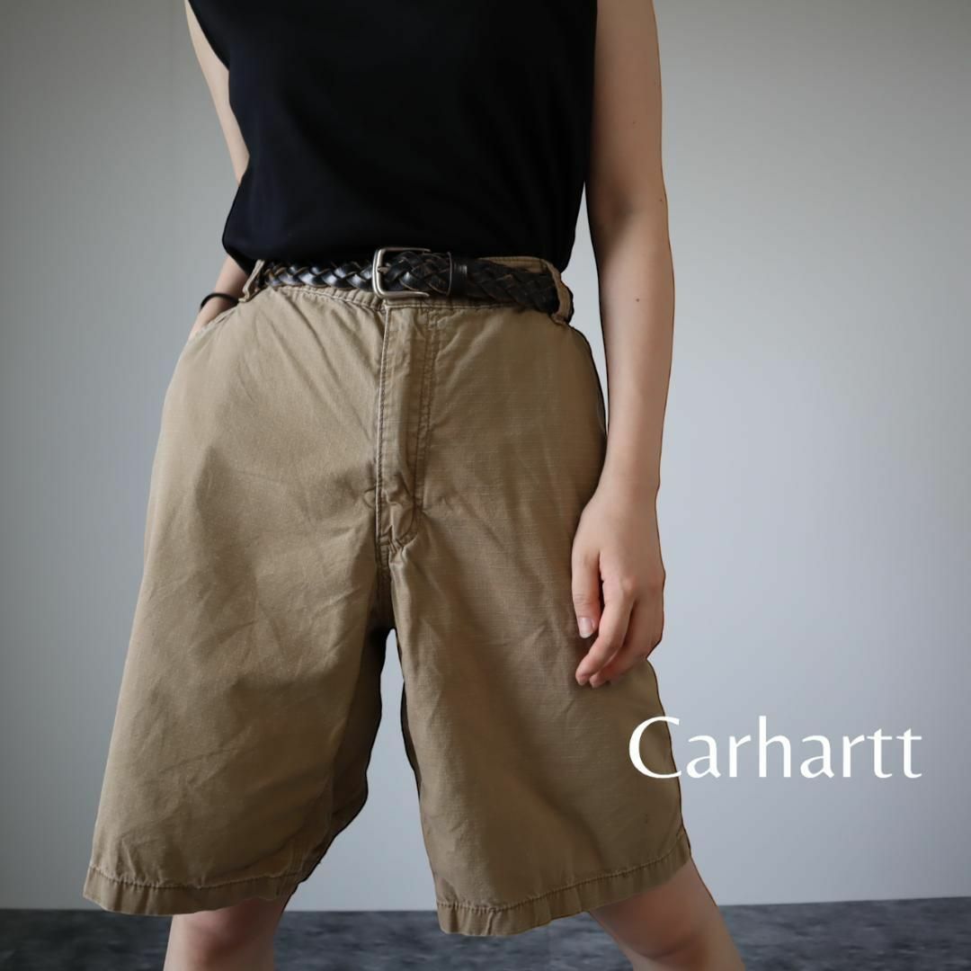 Carhartt カーハート ワークハーフパンツ キャメル系  W40