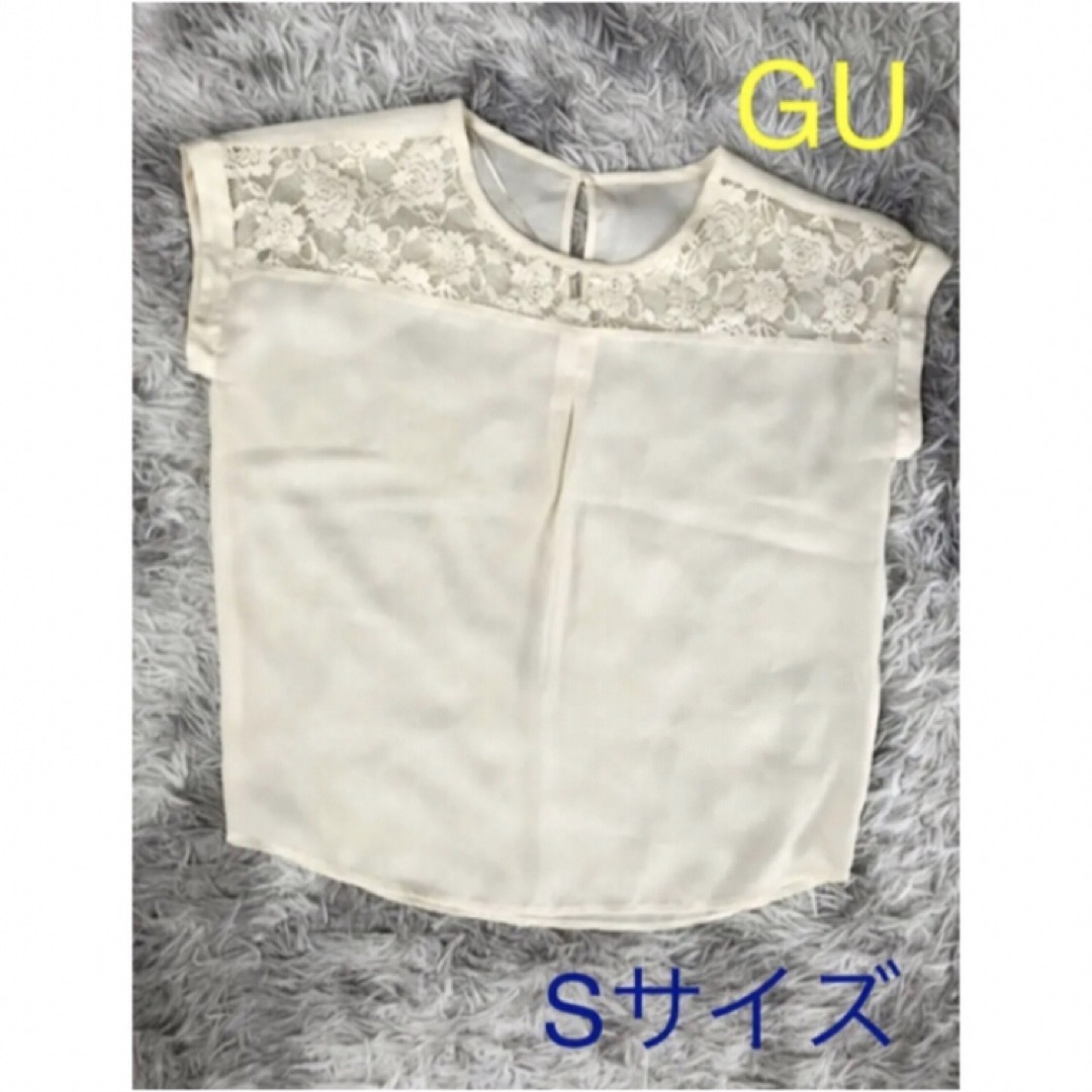 GU(ジーユー)のGU ジーユー シースルーレース トップス S レディースのトップス(シャツ/ブラウス(半袖/袖なし))の商品写真